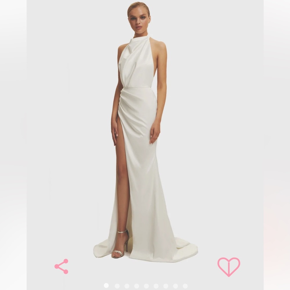 White silk Milla dress